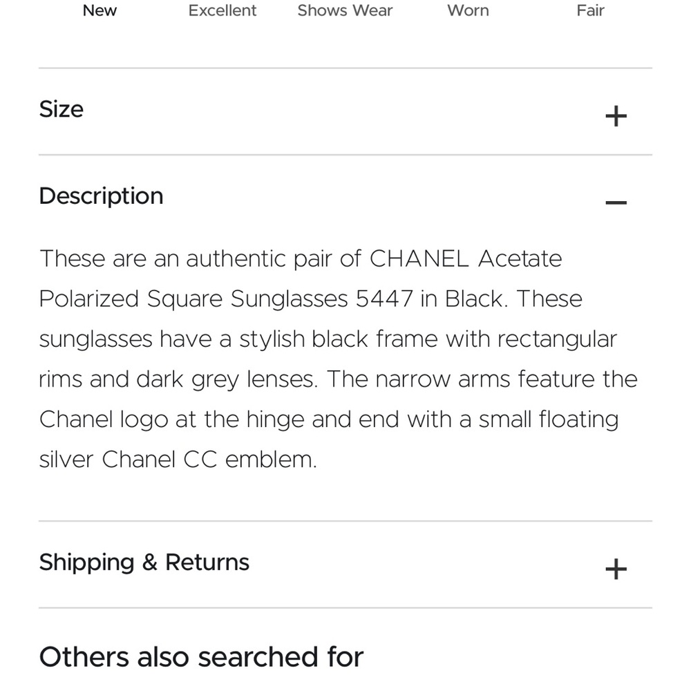 Chanel Black Polarized Square Sunglasses - Picture 8 of 11